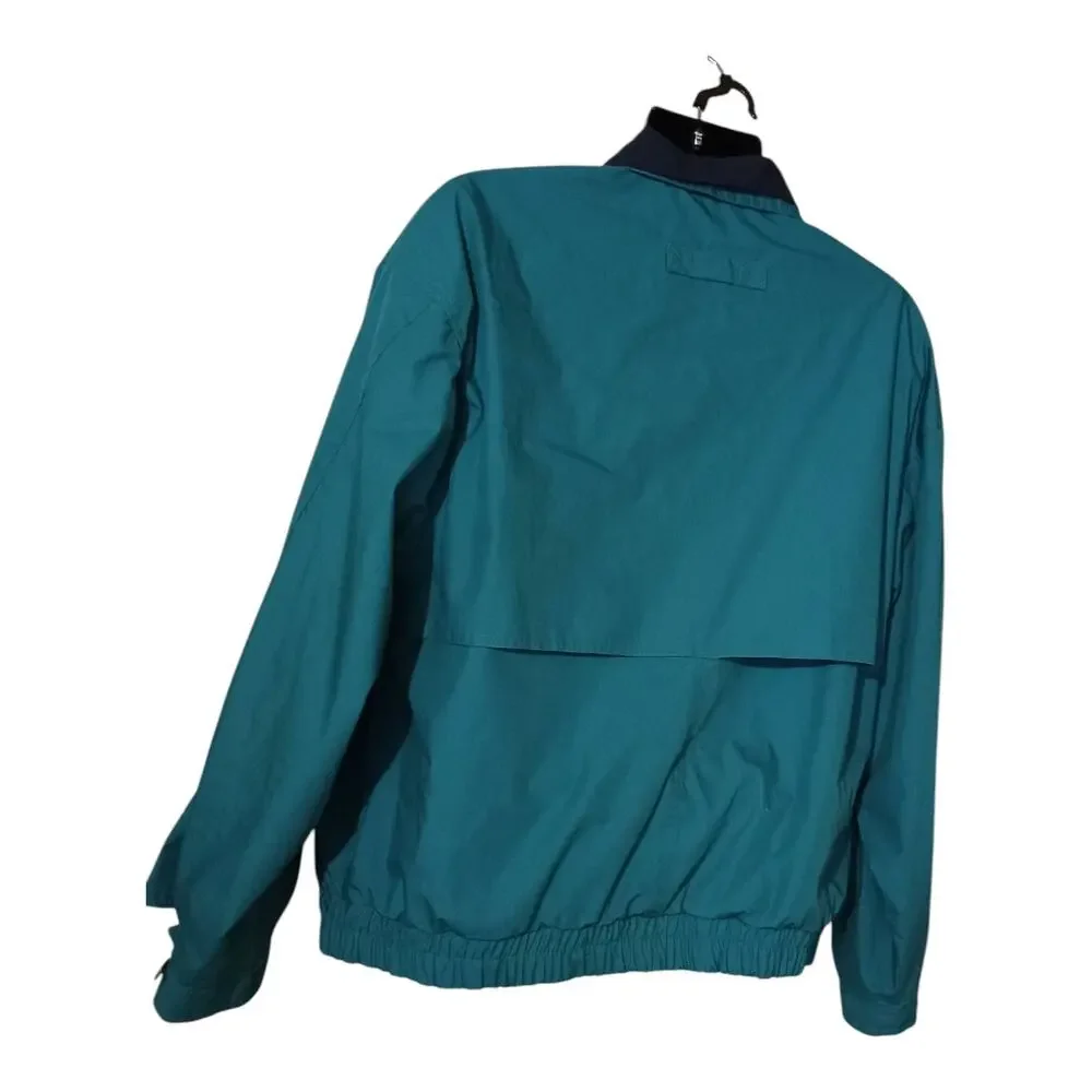 Vintage Royal Caribbean Cruise Men's Bomber Jacket Made In Hong Kong Teal Size L